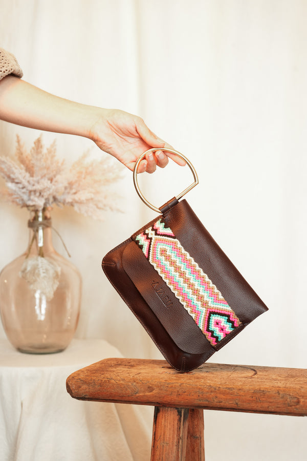 Monqui - Leather handle bag