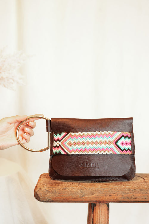 Monqui - Leather handle bag