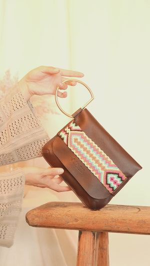 Monqui - Leather handle bag